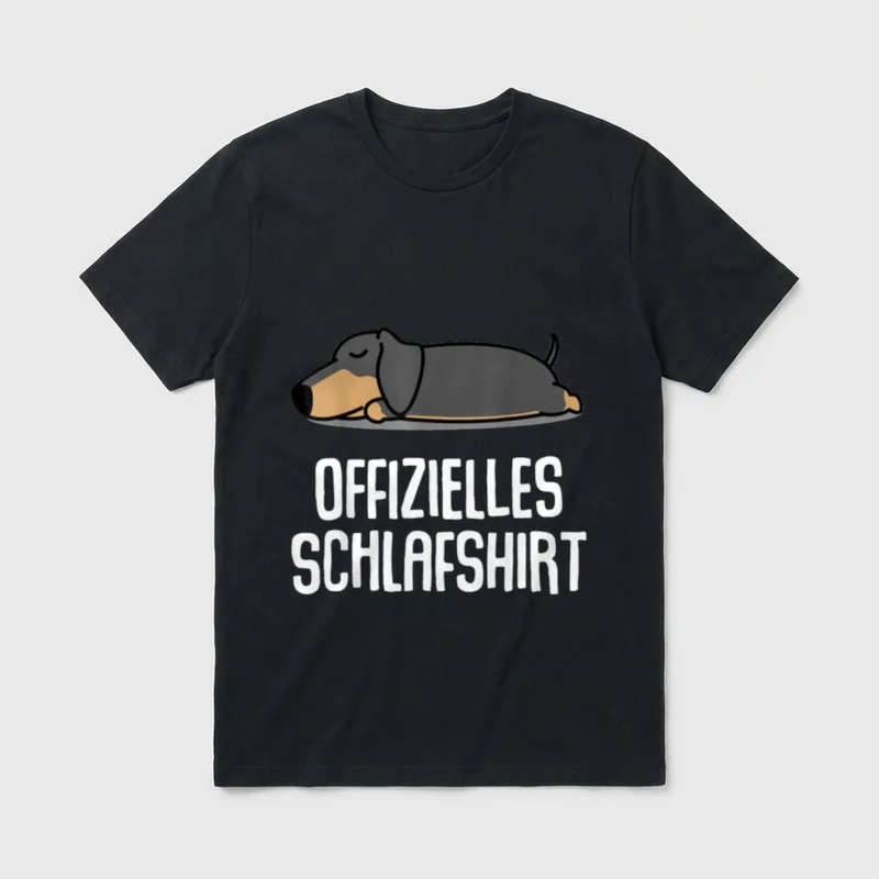 Offizielles Schlafshirt Pyjama Hund T-Shirt – Klassisches T-Shirt in Schwarz
