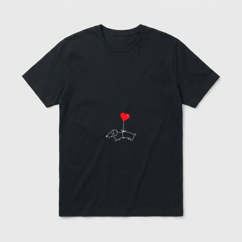 DACKEL Dachshund TECKEL DACKELLIEBE T-Shirt – Klassisches T-Shirt in Schwarz