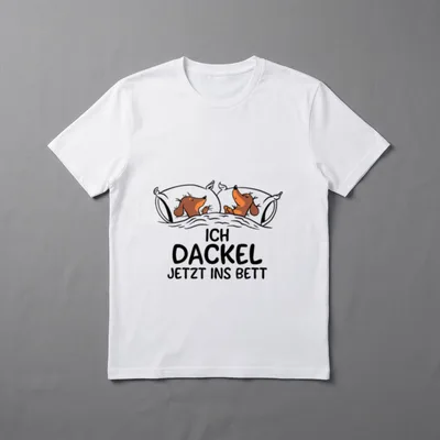 Ich dackel jetzt ins T-Shirt 0167 – Klassisches T-Shirt in Schwarz
