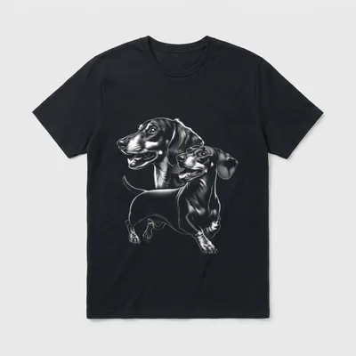 Verspielter süßer Dackel Hund T-Shirt – Klassisches T-Shirt in Schwarz