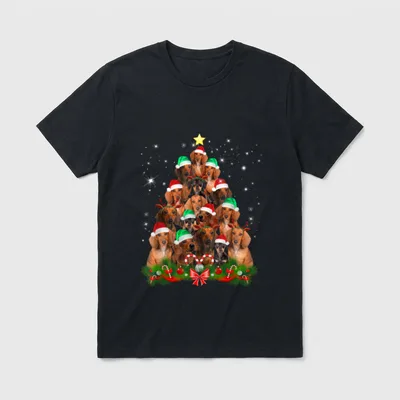 Santa Dackel Weihnachten Xmas T-Shirt – Klassisches T-Shirt in Schwarz