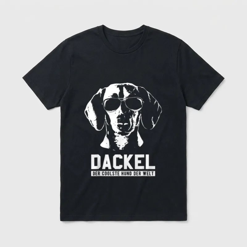 Dackel Dachshund Sonnenbrille Outfit T-Shirt – Klassisches T-Shirt in Schwarz