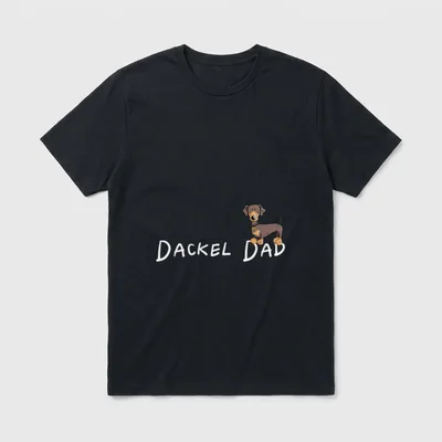 Dackel Papa T I T-Shirt – Klassisches T-Shirt in Schwarz