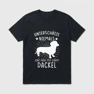 Dackel Hund Dackelbesitzerin Dackelhalterin T-Shirt – Klassisches T-Shirt in Schwarz
