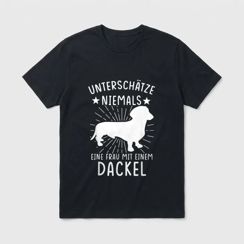 Dackel Hund Dackelbesitzerin Dackelhalterin T-Shirt – Klassisches T-Shirt in Schwarz
