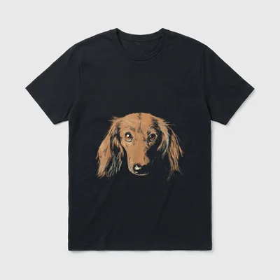 Dackel Teckel Kurzhaardackel Porträt T-Shirt – Klassisches T-Shirt in Schwarz