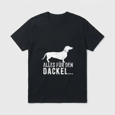 Alles für den Dackel.... T-Shirt 0186 – Klassisches T-Shirt in Schwarz