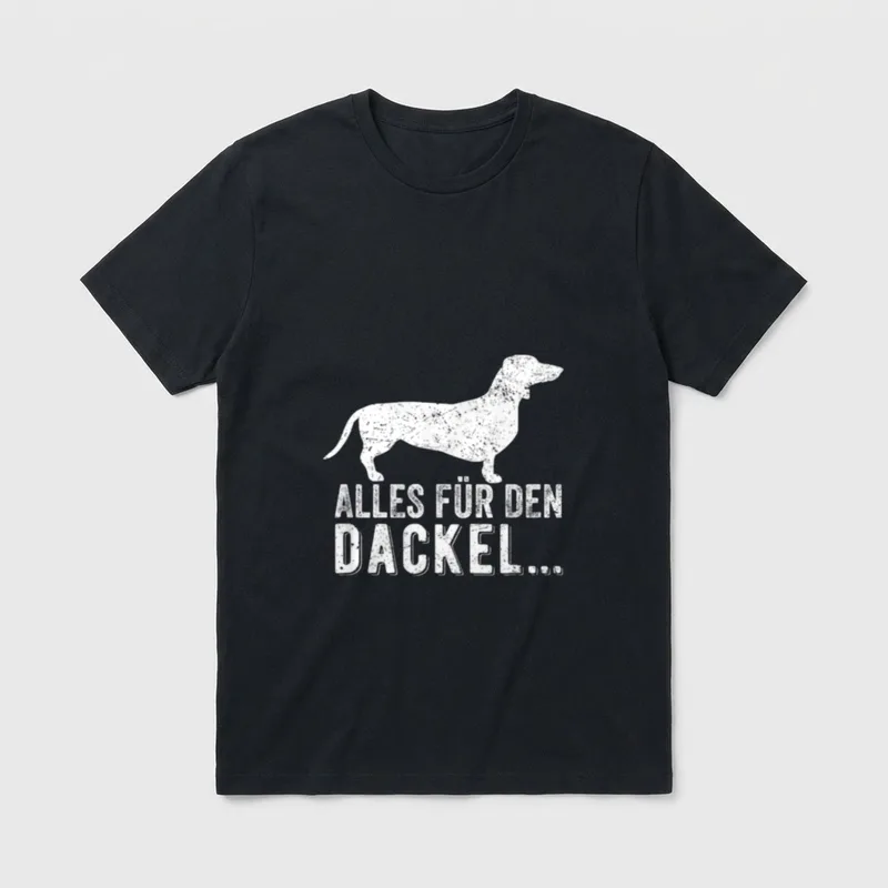 Alles für den Dackel.... T-Shirt 0186 – Klassisches T-Shirt in Schwarz