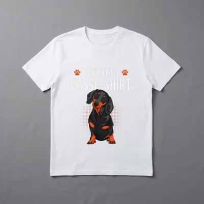 Offizielles Gassi Dackel Hund T-Shirt – Klassisches T-Shirt in Schwarz