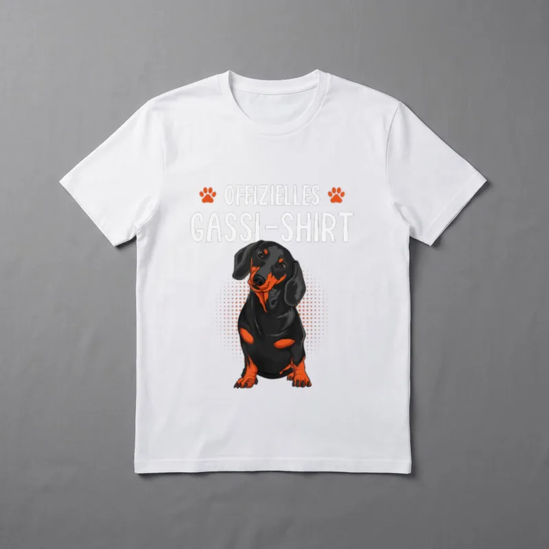 Offizielles Gassi Dackel Hund T-Shirt – Klassisches T-Shirt in Schwarz