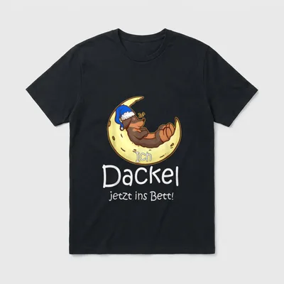 Dachshund Schlafmütze Teckel Hundeliebhaber T-Shirt – Klassisches T-Shirt in Schwarz