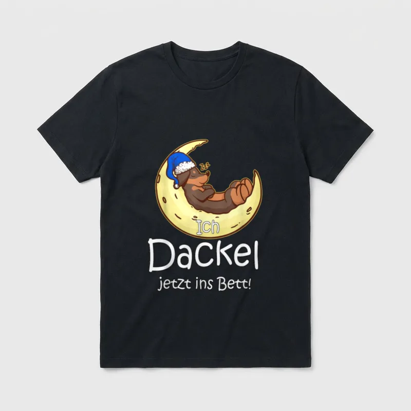 Dachshund Schlafmütze Teckel Hundeliebhaber T-Shirt – Klassisches T-Shirt in Schwarz