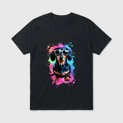 Dackel Dackelhund Dachshund Teckel T-Shirt – Klassisches T-Shirt in Schwarz
