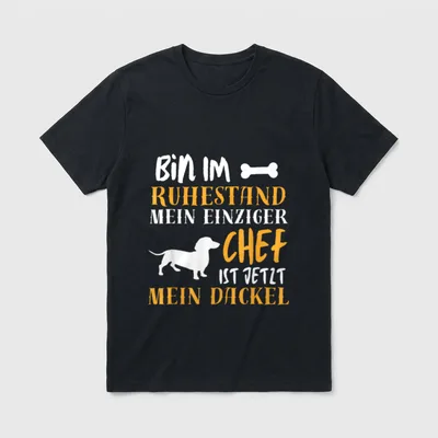 Rente Ruhestand Pensionierung Hunde T-Shirt – Klassisches T-Shirt in Schwarz