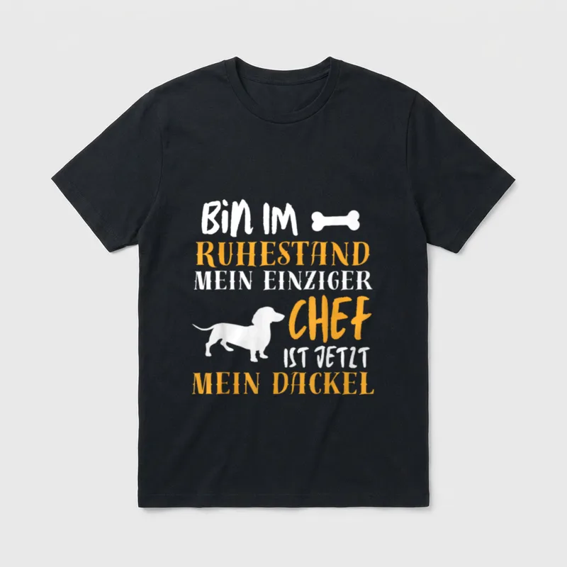 Rente Ruhestand Pensionierung Hunde T-Shirt – Klassisches T-Shirt in Schwarz