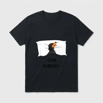 Niedliche Dackel Schlafkleidung Ich T-Shirt – Klassisches T-Shirt in Schwarz