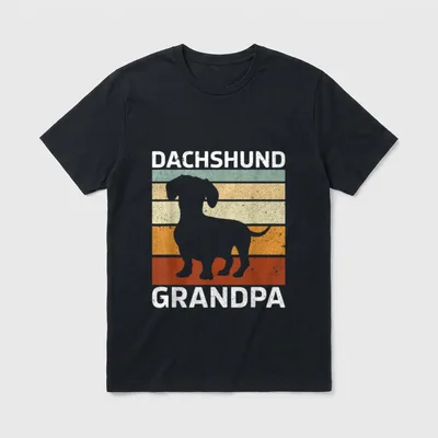 Dachshund Grandpa Hundeliebhaber Hunde T-Shirt – Klassisches T-Shirt in Schwarz