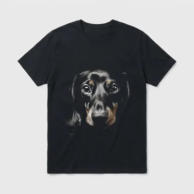 Dackel Motiv Haustier Illustration T-Shirt – Klassisches T-Shirt in Schwarz