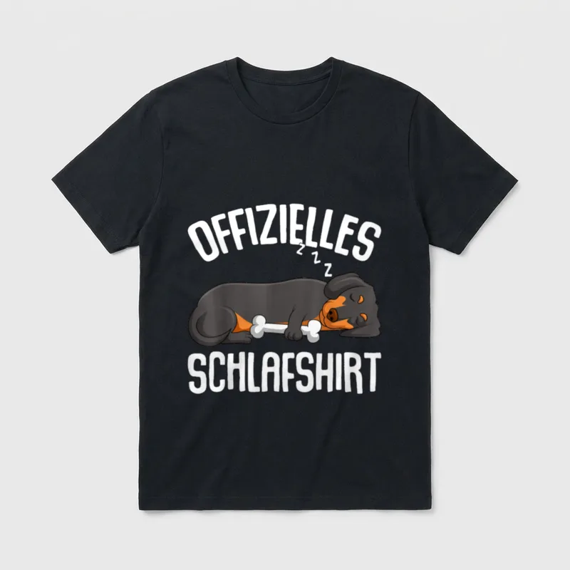 Dackel Offizielles Schlafshirt Dachshund T-Shirt – Klassisches T-Shirt in Schwarz