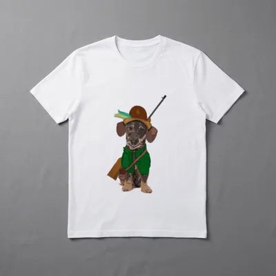 Rauhaardackel Jagdhund Jäger Jagdgebrauchshund T-Shirt – Klassisches T-Shirt in Schwarz