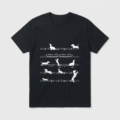 Hundeliebhaber Musiker Hunderasse Haustier T-Shirt – Klassisches T-Shirt in Schwarz
