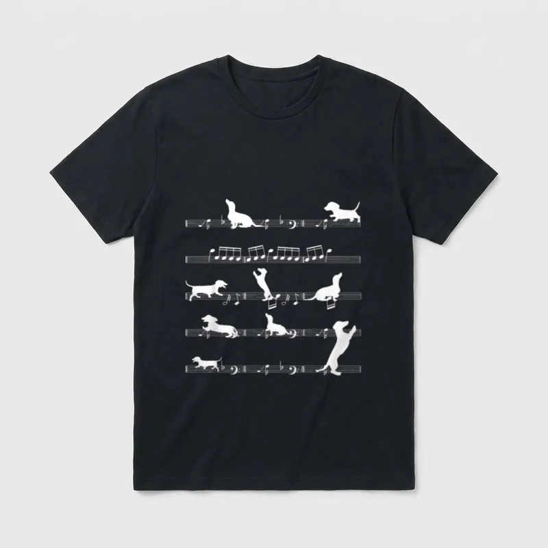 Hundeliebhaber Musiker Hunderasse Haustier T-Shirt – Klassisches T-Shirt in Schwarz