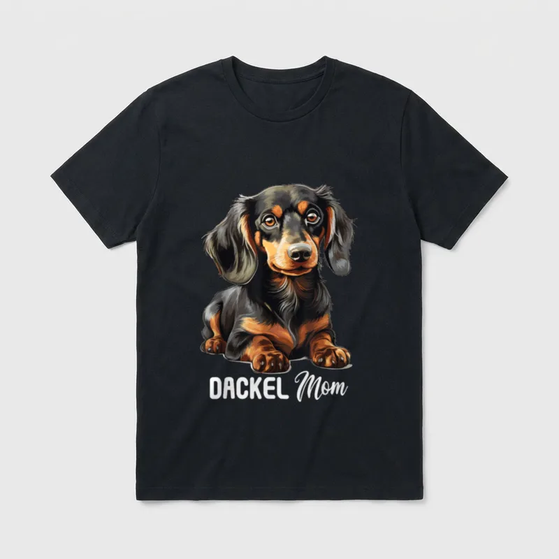 Dackel Mom Hund Dackel T-Shirt – Klassisches T-Shirt in Schwarz