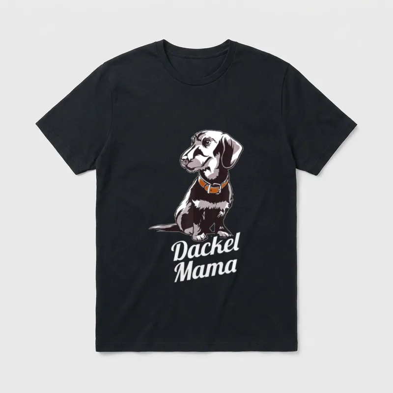 Dackel Hund Dackel Mama T-Shirt – Klassisches T-Shirt in Schwarz