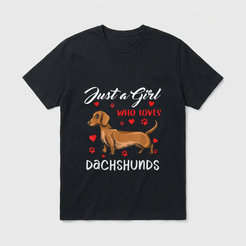 Dackel Für Frauen Dachshund Dixie T-Shirt – Klassisches T-Shirt in Schwarz