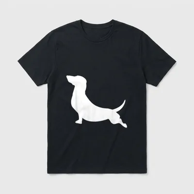 Dackel Yoga Dackel T-Shirt 0255 – Klassisches T-Shirt in Schwarz