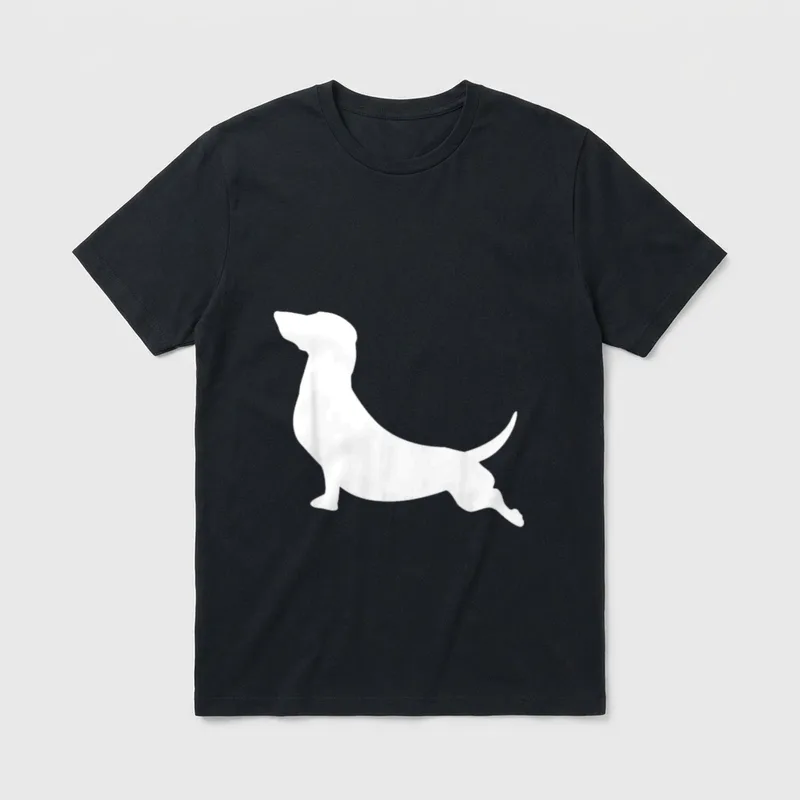 Dackel Yoga Dackel T-Shirt 0255 – Klassisches T-Shirt in Schwarz