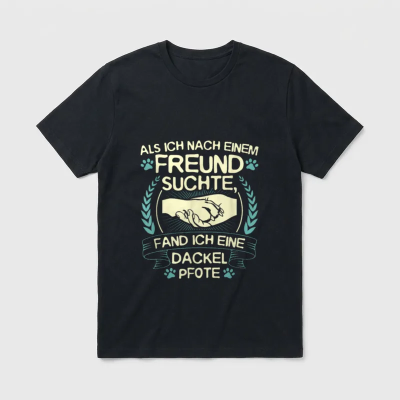Dackel Dackel Mama Teckel T-Shirt 0256 – Klassisches T-Shirt in Schwarz