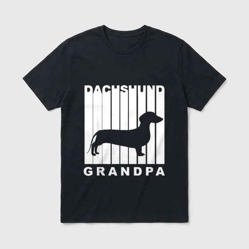 Retro Stil Dackel Opa T-Shirt – Klassisches T-Shirt in Schwarz