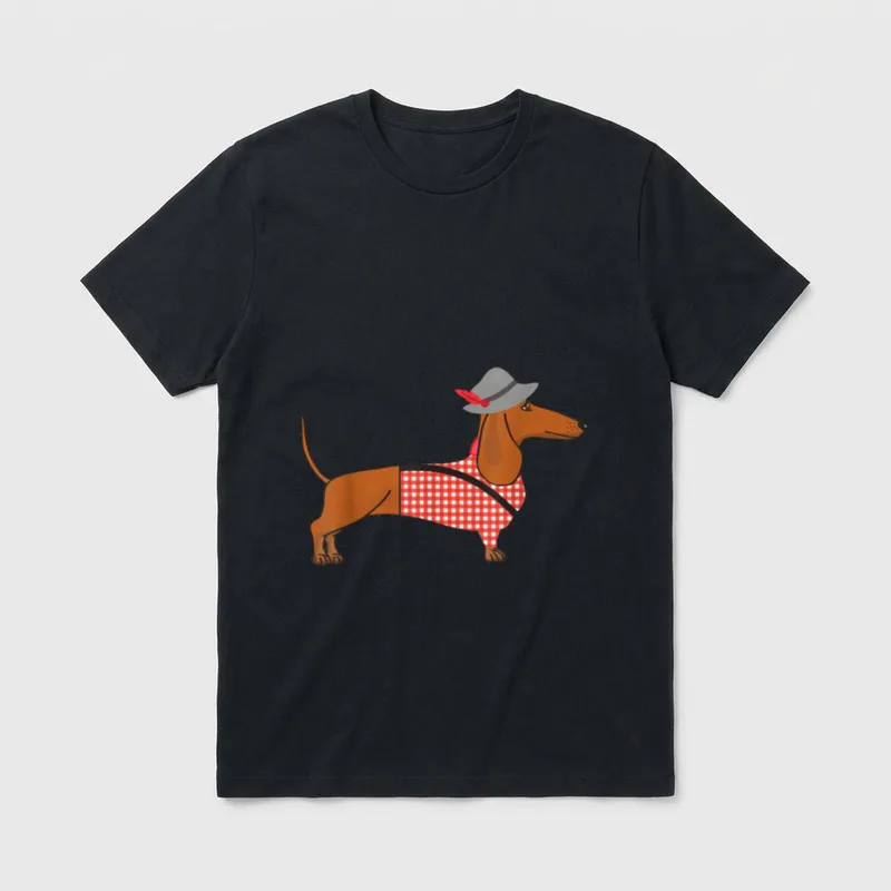 Lustiges Dackel Oktoberfest Dackel T-Shirt – Klassisches T-Shirt in Schwarz