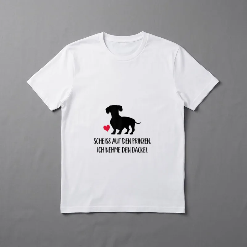 Lustiges Dackel T-Shirt 0266 – Klassisches T-Shirt in Schwarz