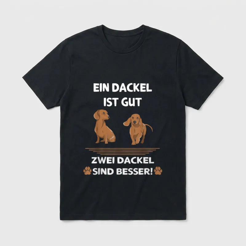 Ein Dackel ist gut T-Shirt – Klassisches T-Shirt in Schwarz