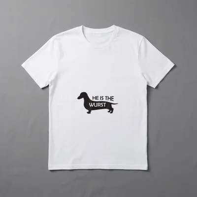 Dackel Teckel Dachshund Hunde T-Shirt 0272 – Klassisches T-Shirt in Schwarz