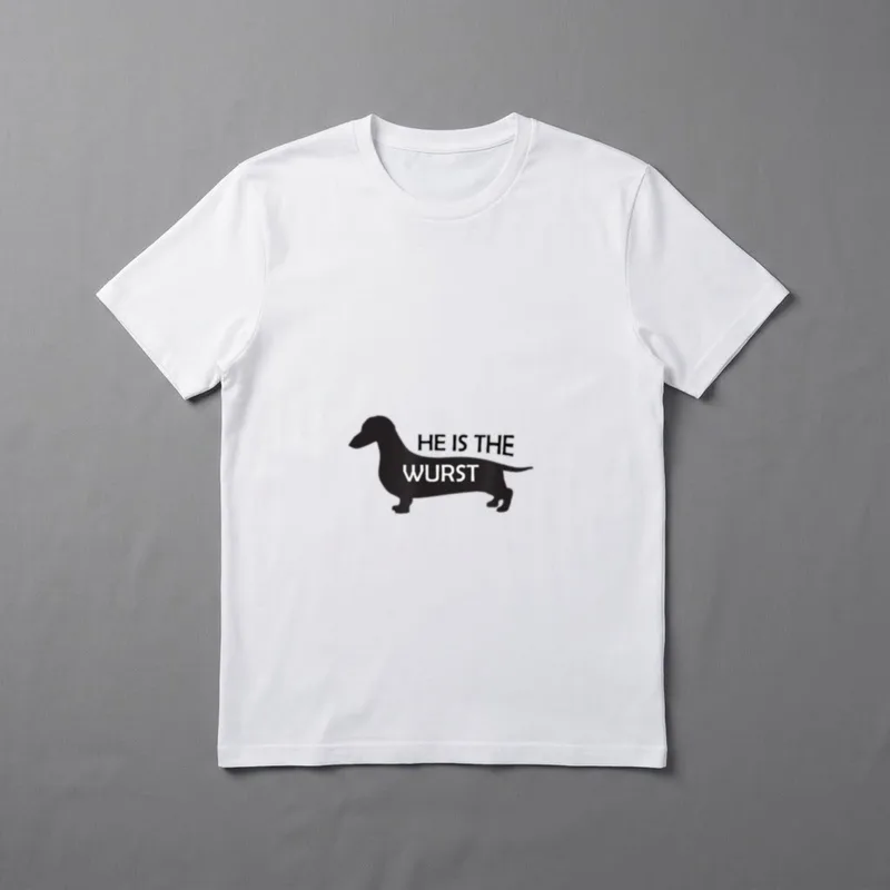 Dackel Teckel Dachshund Hunde T-Shirt 0272 – Klassisches T-Shirt in Schwarz