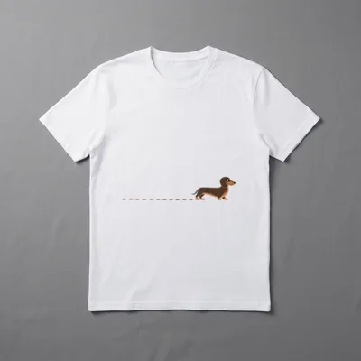 Dackelspuren Dackel Spuren Teckel T-Shirt – Klassisches T-Shirt in Schwarz