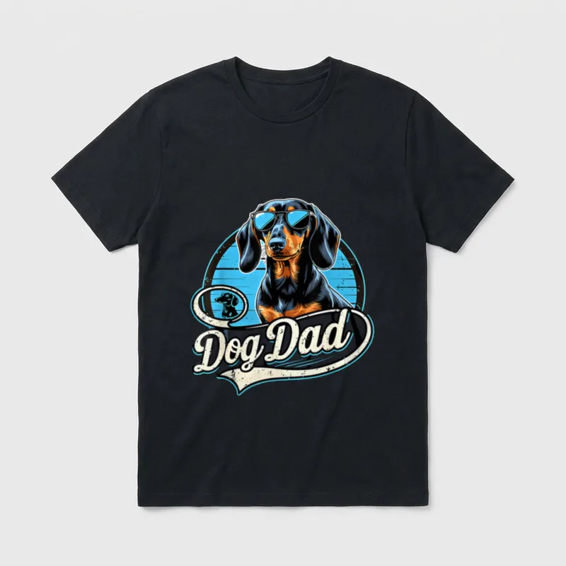 Dog Dad Dackel Dackelhund T-Shirt – Klassisches T-Shirt in Schwarz