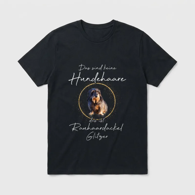 Rauhaardackel Rauhaardackel Hund Schwarz T-Shirt – Klassisches T-Shirt in Schwarz