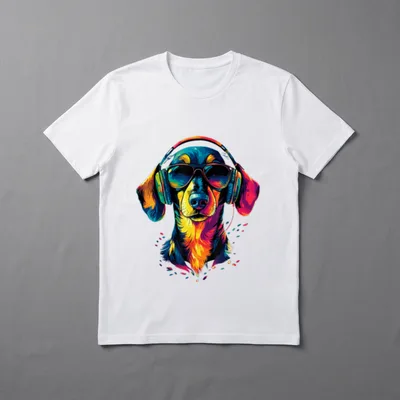 Dackel mit Sonnenbrille Zwergdackel T-Shirt – Klassisches T-Shirt in Schwarz