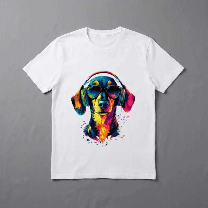 Dackel mit Sonnenbrille Zwergdackel T-Shirt – Klassisches T-Shirt in Schwarz
