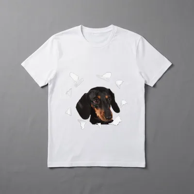 Dackel Dackel Hund T-Shirt 0297 – Klassisches T-Shirt in Schwarz