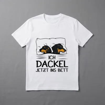 Ich dackel jetzt ins T-Shirt 0300 – Klassisches T-Shirt in Schwarz