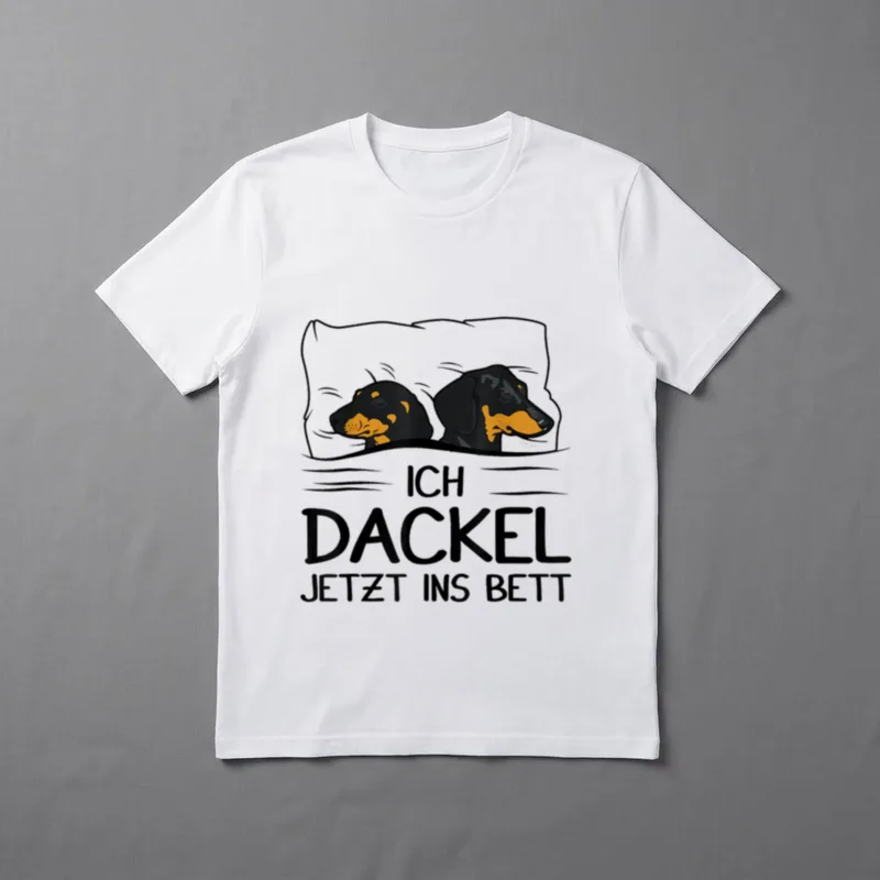 Ich dackel jetzt ins T-Shirt 0300 – Klassisches T-Shirt in Schwarz