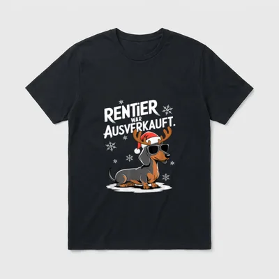 Rentier war ausverkauft Lustiger T-Shirt – Klassisches T-Shirt in Schwarz