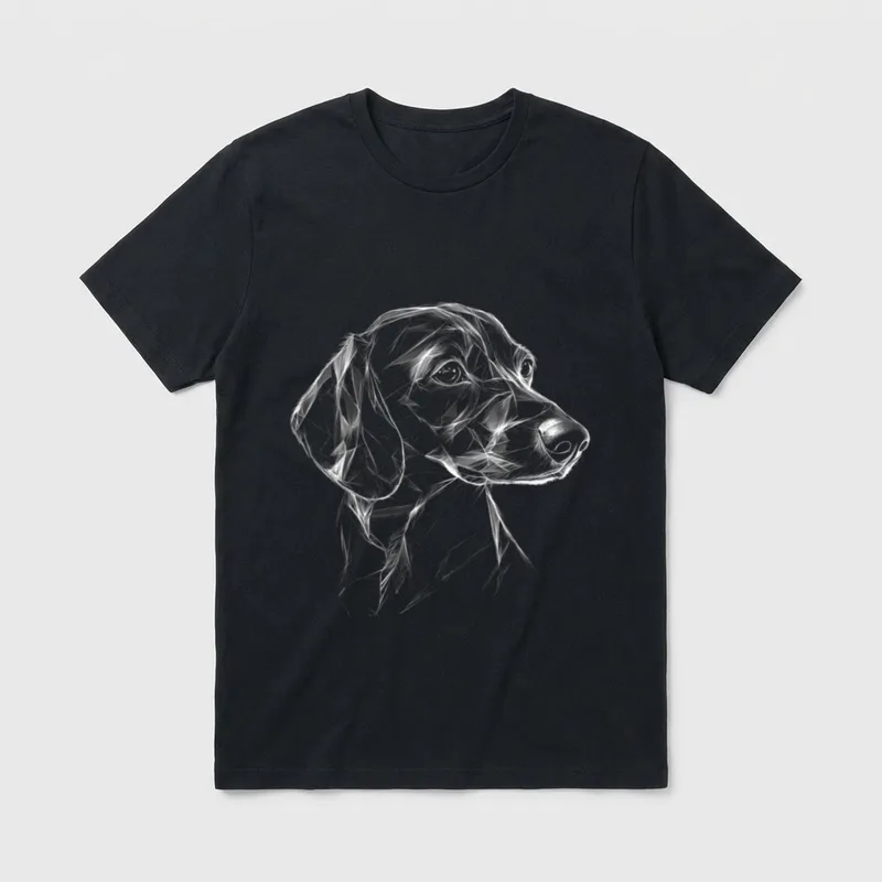 Dackel Hund Motiv Pet T-Shirt – Klassisches T-Shirt in Schwarz