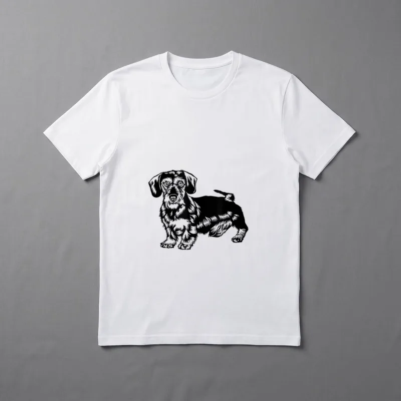 Rauhaardackel Dackel Teckel Hund Hundebesitzer T-Shirt – Klassisches T-Shirt in Schwarz