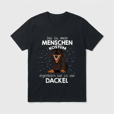 Mein Menschen Kostüm Bin ich T-Shirt – Klassisches T-Shirt in Schwarz